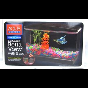 ((((SOLD))))AQUA CULTURE Ideal for bettas1/2 Gallon BettaView® with Base